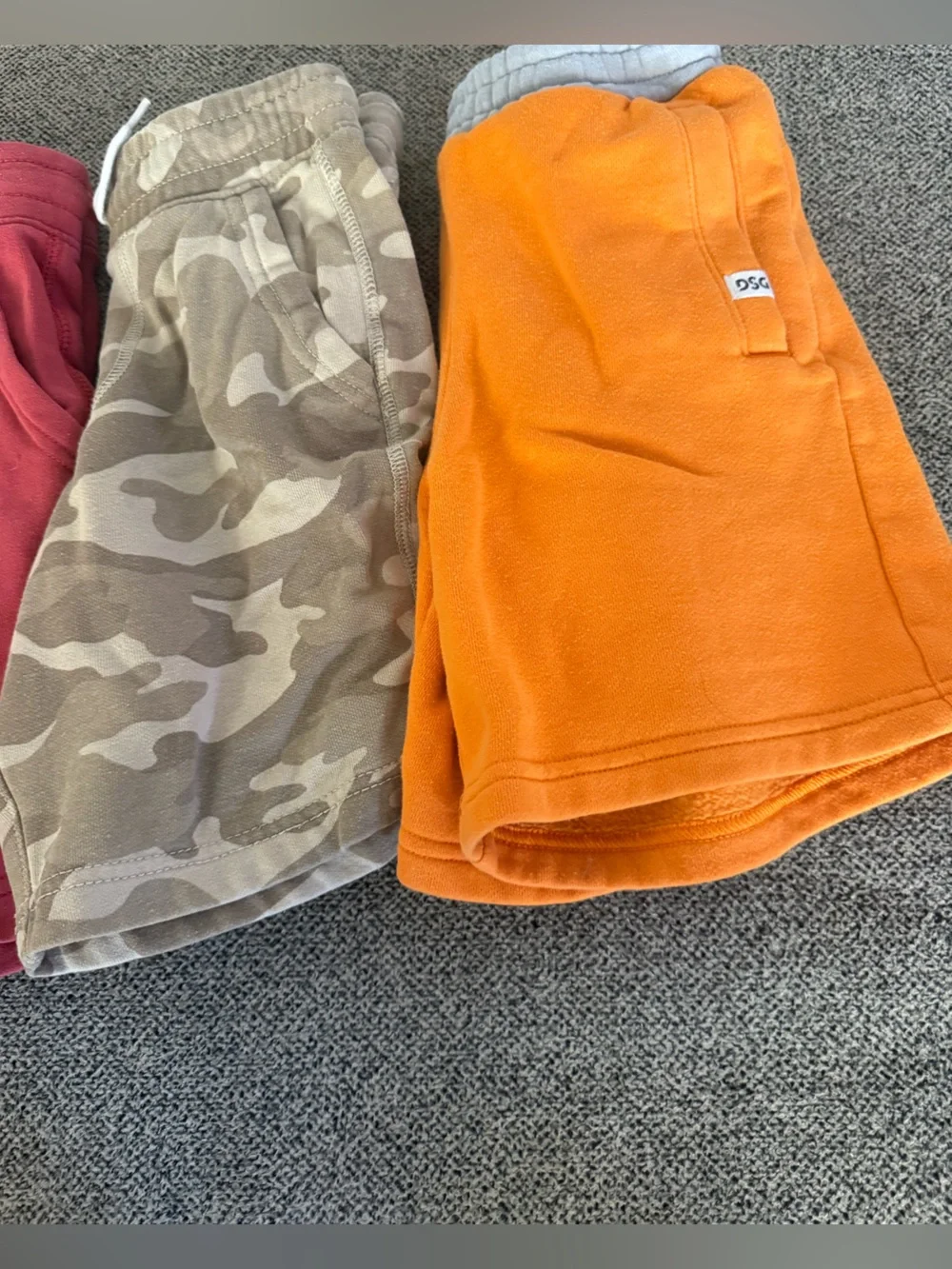 Old Navy and DSG Kids Shorts LOT - Navy, Red, Camo, Orange